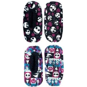 NWT 2 Pack Disney Nightmare Before Christmas Slippers 0585-G